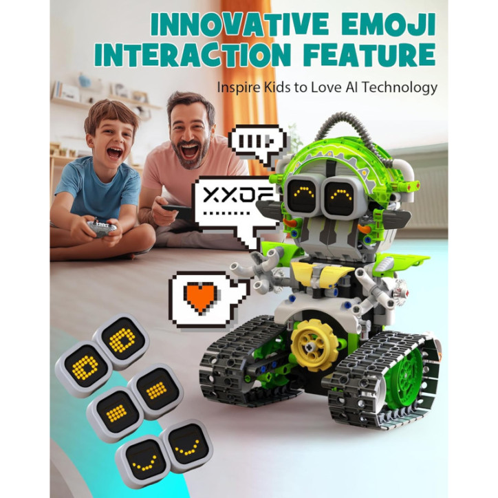 5in1 STEM AI Robot Building Set, 478Pcs APP & Remote Control Coding Toy for Kids 6-12, Educational Gift 5in1 STEM AI Robot Building Set, 478Pcs APP & Remote Control Coding Toy for Kids 6-12, Educational Gift