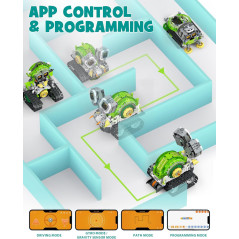5in1 STEM AI Robot Building Set 478Pcs with APP & Remote Control for Kids