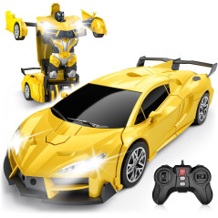 Transform RC Cars for Boys 3-8 | One-Button, 360° Spin, Flashing Lights
