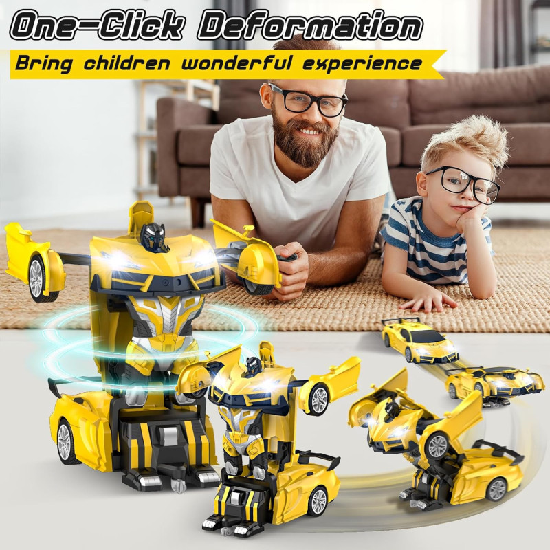 Voiture RC Transformable 3-8 Ans - Cadeau Anniversaire Noël