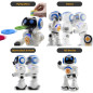 Robot RC programmable à LED - Robot dansant et parlant interactif de 30 cm pour enfants Robot RC programmable à LED - Robot dansant et parlant interactif de 30 cm pour enfants