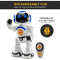Robot RC programmable à LED - Robot dansant et parlant interactif de 30 cm pour enfants Robot RC programmable à LED - Robot dansant et parlant interactif de 30 cm pour enfants