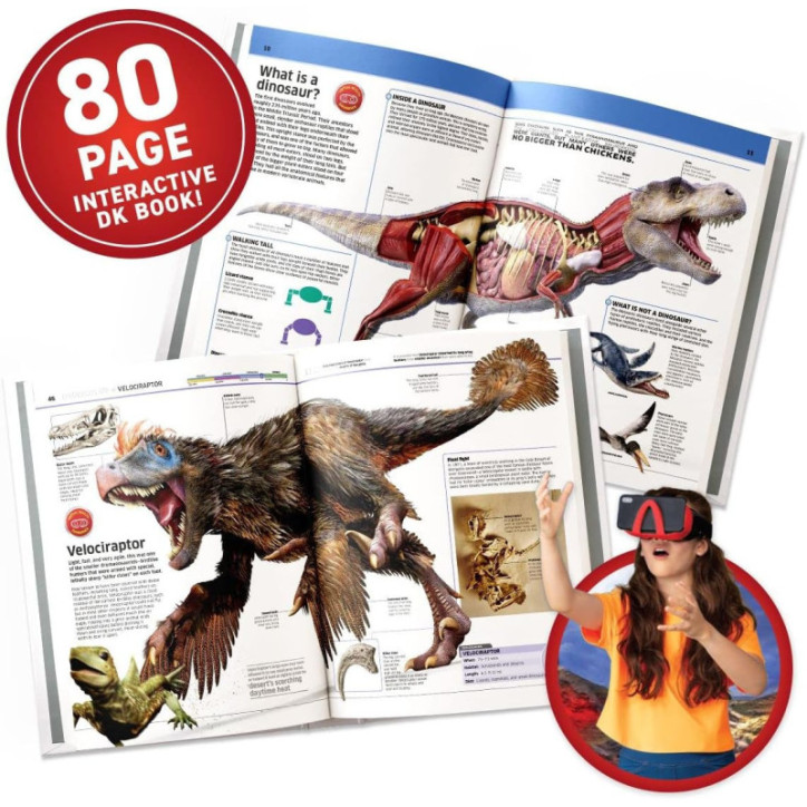 Abacus Brands VR Dinosaurs Gift Box - Interactive Illustrated VR Book & STEM Activity Set for Ages 8+ Abacus Brands VR Dinosaurs Gift Box - Interactive Illustrated VR Book & STEM Activity Set for Ages 8+