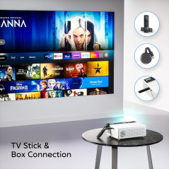 Projecteur Portable TMY 1080P Full HD Bluetooth Compatible TV