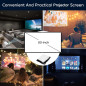 Projecteur portable TMY 1080P Full HD Bluetooth, compatible TV Stick, Smartphone, HDMI, USB, intérieur et extérieur