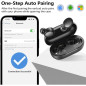 Kurdene Wireless Earbuds Bluetooth 5.3, Lightweight In-Ear Headphones with Deep Bass & Built-in Mics for Clear Calls