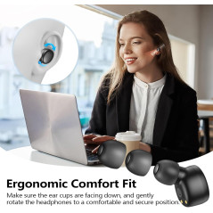Kurdene Wireless Earbuds Bluetooth 5.3, Deep Bass, Clear Calls, Lightweight