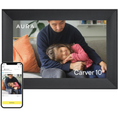 Cadre Photo Numérique Aura Carver HD 10.1” WiFi - Stockage Illimité