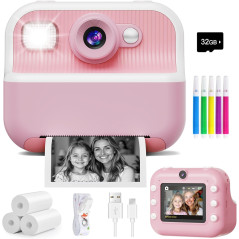 Instant Dual Selfie Kids Camera with 1080P Video – Perfect Gift Ages 3-12