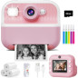 Appareil Photo Instantané Double Caméra Avant/Arrière 1080P pour Enfants 3-12 Ans, Cadeau Anniversaire Appareil Photo Instantané Double Caméra Avant/Arrière 1080P pour Enfants 3-12 Ans, Cadeau Anniversaire