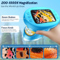 Microscope Portable 1000X pour Enfants, Écran 4K 2,4, 12 Lames, Jouet Éducatif Bleu, 3-12 Ans Microscope Portable 1000X pour Enfants, Écran 4K 2,4, 12 Lames, Jouet Éducatif Bleu, 3-12 Ans