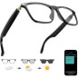 Lunettes Intelligentes AI Traduction Bluetooth Chat GPT 164 Langues, Verres Changeants, Casque Audio Lunettes Intelligentes AI Traduction Bluetooth Chat GPT 164 Langues, Verres Changeants, Casque Audio
