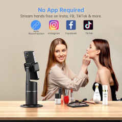 Auto Face Tracking Phone Holder - 360° Rotation Smart Camera Mount