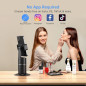 Support Téléphone Auto Suivi Visage 360° Rotation Sans Appli avec Batterie Rechargeable Noir Support Téléphone Auto Suivi Visage 360° Rotation Sans Appli avec Batterie Rechargeable Noir