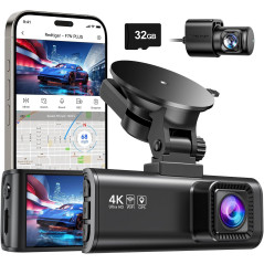 Caméra Dash REDTIGER 4K Avant-Arrière avec GPS et Wi-Fi