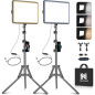 Kit Lumière Vidéo LED 2-Pack NiceVeedi, 2800-6500K Dimmable avec Trépied & Support Téléphone 73 Kit Lumière Vidéo LED 2-Pack NiceVeedi, 2800-6500K Dimmable avec Trépied & Support Téléphone 73
