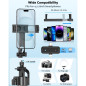 Vlogging Kit for iPhone/Android – 63” Auto Face Tracking Tripod, Light, Wireless Mics & Remote for TikTok & YouTube Vlogging Kit for iPhone/Android – 63” Auto Face Tracking Tripod, Light, Wireless Mics & Remote for TikTok & YouTube