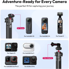 ULANZI MT-16 Trépied Mini Extensible 4 Niveaux Tête Rotative 360° Léger pour Appareil Photo et Webcam
