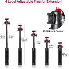 ULANZI MT-16 Mini Tripod with 4-Level Extends, 360° Ball Head & Cold Shoe