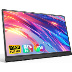 15.6 Portable 1080P USB-C HDMI Ultra-Slim Monitor for Gaming & Travel