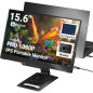 Ingnok 15.6 FHD Portable Monitor, Ultra Slim IPS Screen Extender with Adjustable Stand, USB-C Compatible