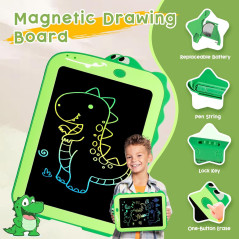 Tablette d'écriture LCD 8.5 pour enfants, tableau de dessin coloré éducatif, jouet dinosaure fête anniversaire Noël
