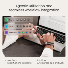 Plaud NotePin AI Voice Recorder, App Control, 64GB, Supports 112 Languages, Transcribe & Summarize, Cosmic Gray