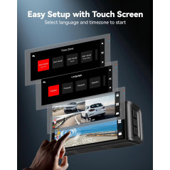 REDTIGER F7N Touch 4K Dash Cam Front & Rear, STARVIS 2 Sensor, 3.18 Touchscreen, 128GB, Voice Control, GPS, Night Vision, Wi