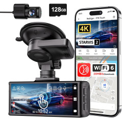 REDTIGER 4K Dash Cam F7N Touch Front & Rear with GPS, Night Vision