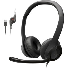 Casque Logitech H390 avec Micro USB, Micro Réducteur de Bruit pour PC, Jeux et Réunions - Noir