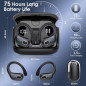 Écouteurs Sans Fil Bluetooth 5.4 Sport 75h, Basses Profondes, Micro ANC, IPX7 Étanches, Earhooks Écouteurs Sans Fil Bluetooth 5.4 Sport 75h, Basses Profondes, Micro ANC, IPX7 Étanches, Earhooks
