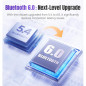 Écouteurs Bluetooth 6.0 King Lucky Clip-on Open Ear, 50H, Anti-Bruit, IPX5, Sport, Micro, Violet Écouteurs Bluetooth 6.0 King Lucky Clip-on Open Ear, 50H, Anti-Bruit, IPX5, Sport, Micro, Violet