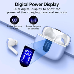 TAGRY True Wireless Bluetooth Earbuds 60H Playtime IPX5 Waterproof Case