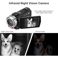 Caméra Caméscope ORDRO HDV-V12 1080P Vision Nocturne HD avec Carte 16Go et 2 Batteries