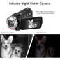 Caméra Caméscope ORDRO HDV-V12 1080P Vision Nocturne HD avec Carte 16Go et 2 Batteries