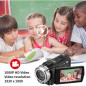 Caméra Caméscope ORDRO HDV-V12 1080P Vision Nocturne HD avec Carte 16Go et 2 Batteries