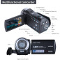 Caméra Caméscope ORDRO HDV-V12 1080P Vision Nocturne HD avec Carte 16Go et 2 Batteries