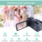 Caméra Caméscope ORDRO HDV-V12 1080P Vision Nocturne HD avec Carte 16Go et 2 Batteries