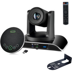 TONGVEO 4K PTZ Camera System with AI Tracking & 20x Zoom for Meetings