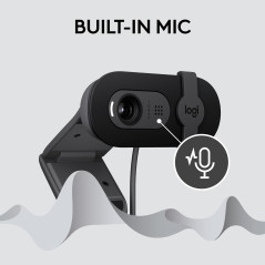 Logitech Brio 101 Full HD Webcam 1080p - Built-in Mic, Works with Zoom & More