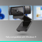 Logitech C920x Webcam HD Pro 1080p 30fps Audio Clair Correction Lumière Compatible Teams, Zoom, Switch Noir Logitech C920x Webcam HD Pro 1080p 30fps Audio Clair Correction Lumière Compatible Teams, Zoom, Switch Noir