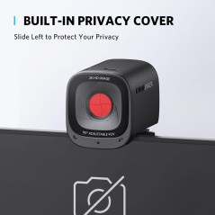Anker PowerConf C200 2K Webcam with AI Noise Cancel, Privacy Cover