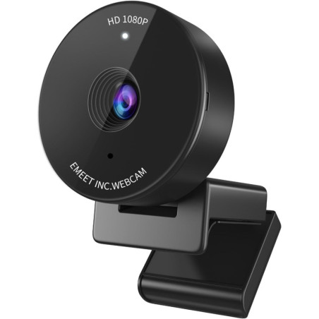 EMEET 1080P Webcam with Mic, Privacy Cover & Auto Light Correction