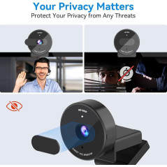 EMEET Webcam 1080P USB avec Micro et Couvre-Confidentialité