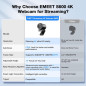 EMEET S600 4K Webcam with Sony Sensor, PDAF, 1080P@60FPS, Dual Mics, Privacy Cover, 73° FOV - Streaming Camera