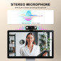 Webcam Full HD 1080P pour PC/Mac, Correction Lumière, Compatible Skype, Zoom, FaceTime, Hangouts