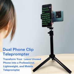 Neewer 20 Desk Teleprompter Kit for iPhone & Android with Double Holder