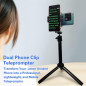 Neewer 20 Desk Teleprompter Kit for iPhone & Android with Double Phone Holder, Collapsible & Portable Design