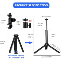 Neewer 20 Desk Teleprompter Kit for iPhone & Android with Double Holder