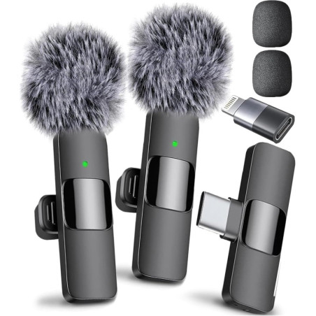 Mini Mic Pro - Microphone sans fil professionnel USB-C pour iPhone, iPad, Android, enregistrement vidéo clair